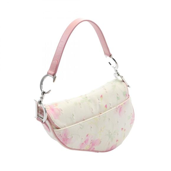 Dior Saddle Bag Floral Handbag Leather White Pink Multicolor - Picture 2 of 7